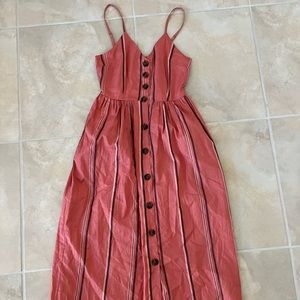 New! Striped midi dress.